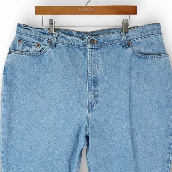 Vintage 90s Levi 550 Jeans Womens 22W High Rise Mom Denim Relaxed Tapered Leg